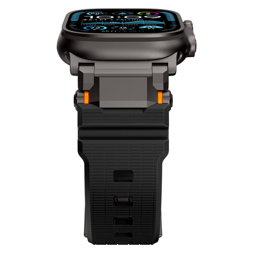 Correa silicona 'Aventurero' Apple Watch (negra/negra)
