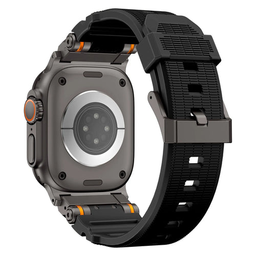 Correa silicona 'Aventurero' Apple Watch (negra/negra)