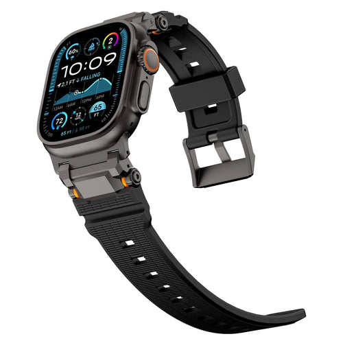 Correa silicona 'Aventurero' Apple Watch (negra/negra)