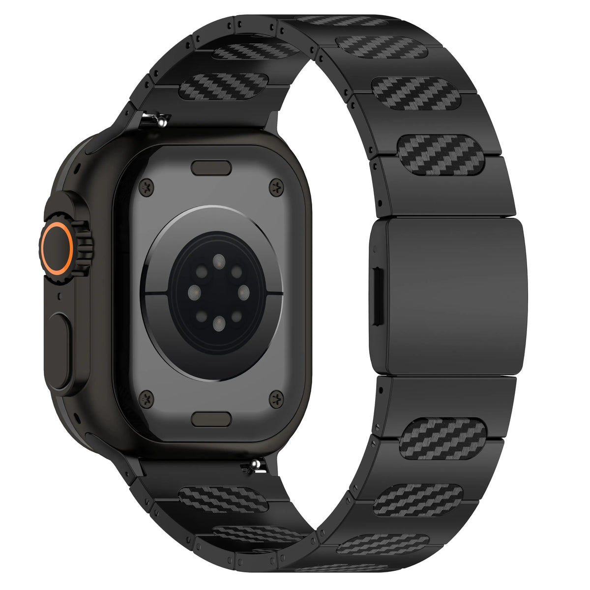 Correa acero híbrida refinado Apple Watch (noir/carbone)