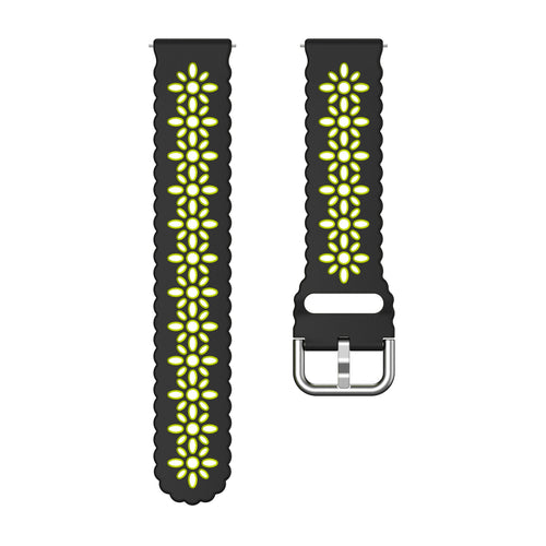 Correa de silicona con relieve Amazfit GTR Mini (negro/verde)