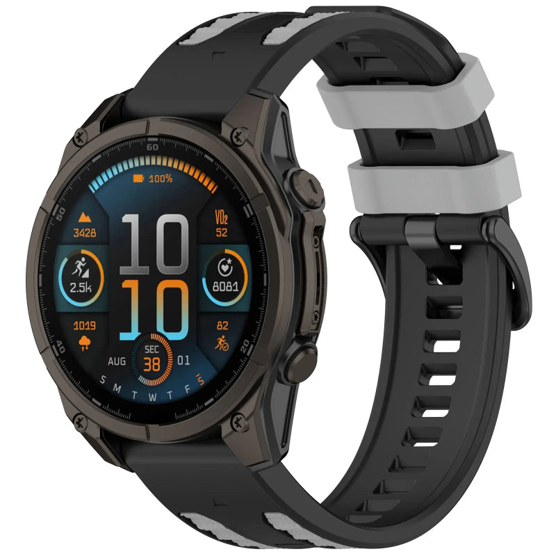 quickfit 26mm sport grain band black grey