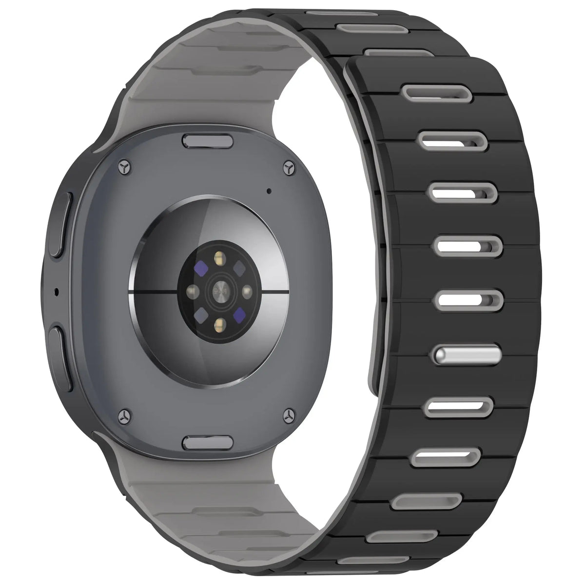 Samsung Galaxy Watch 8 - 40mm Magnetic Silicone Strap (Black/Grey)
