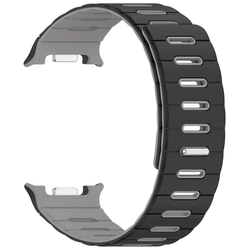 Samsung Galaxy Watch 8 - 44mm Magnetic Silicone Strap (Black/Grey)