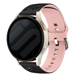 Coros Apex 42mm Flower Silicone Strap (Black/Light Pink)