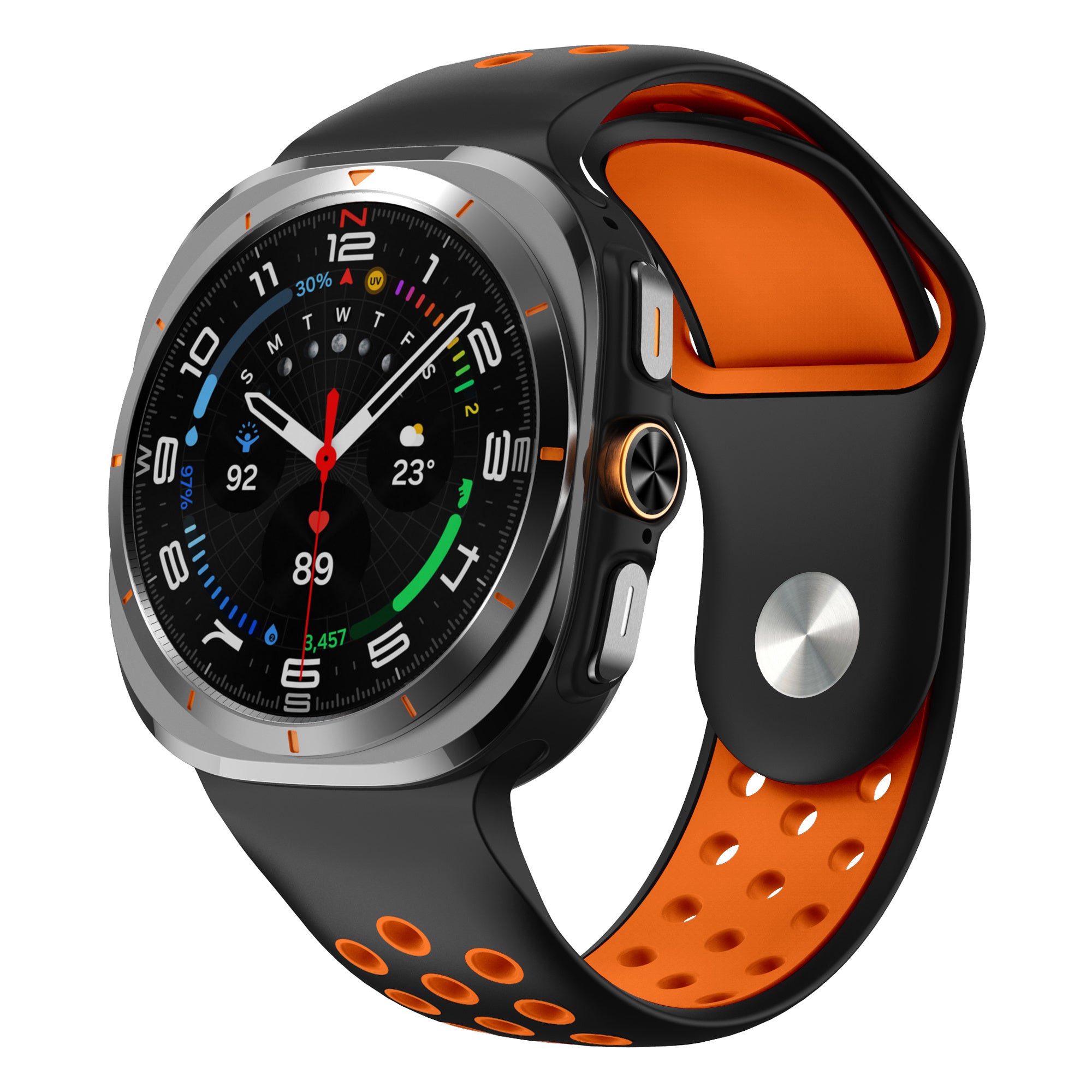 Correa deportiva Samsung Galaxy Watch Ultra (negro/naranja)