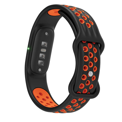 Silicone Sport Strap, black/orange