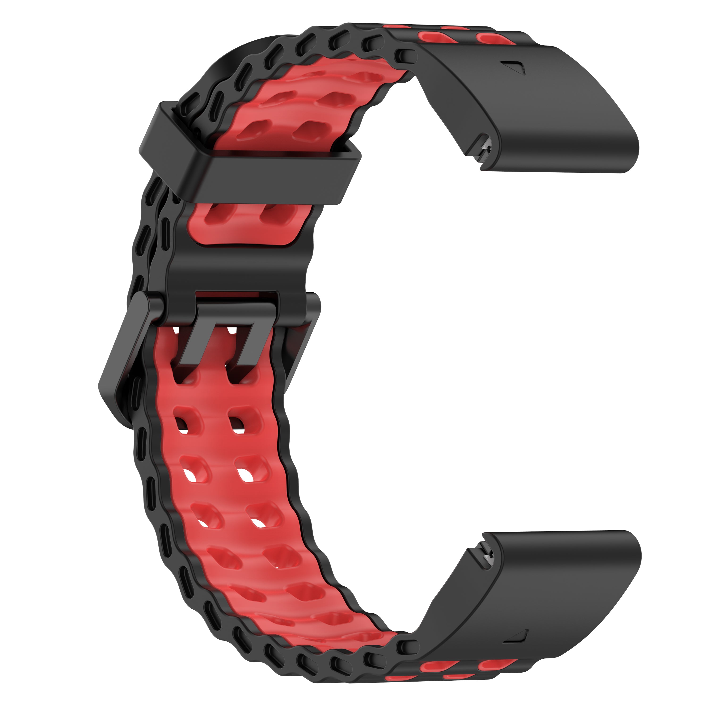 Garmin Descent Mk1 Wave Sport Strap (Black/Red)
