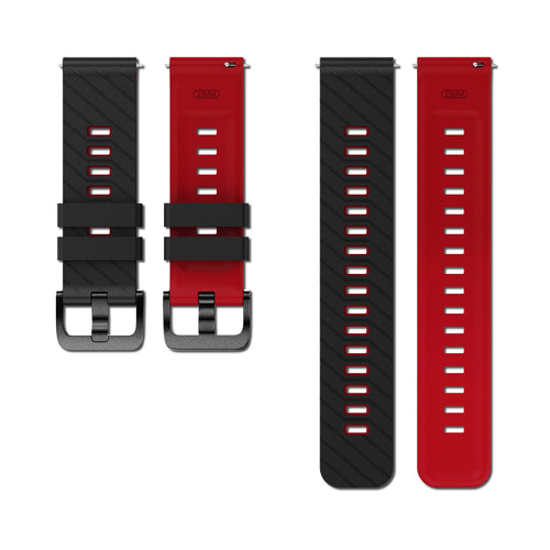 Motorola Moto Watch - 47mm Twill Sport Strap (Black/Red)