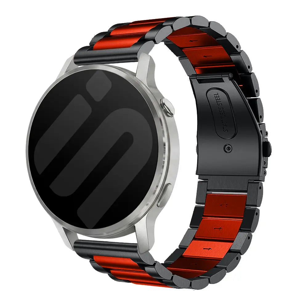 Garmin Forerunner 70 Steel Strap (Black/Red)