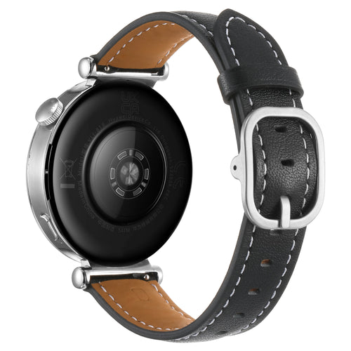 Withings Steel HR - 36mm Square Leather Strap (Black)