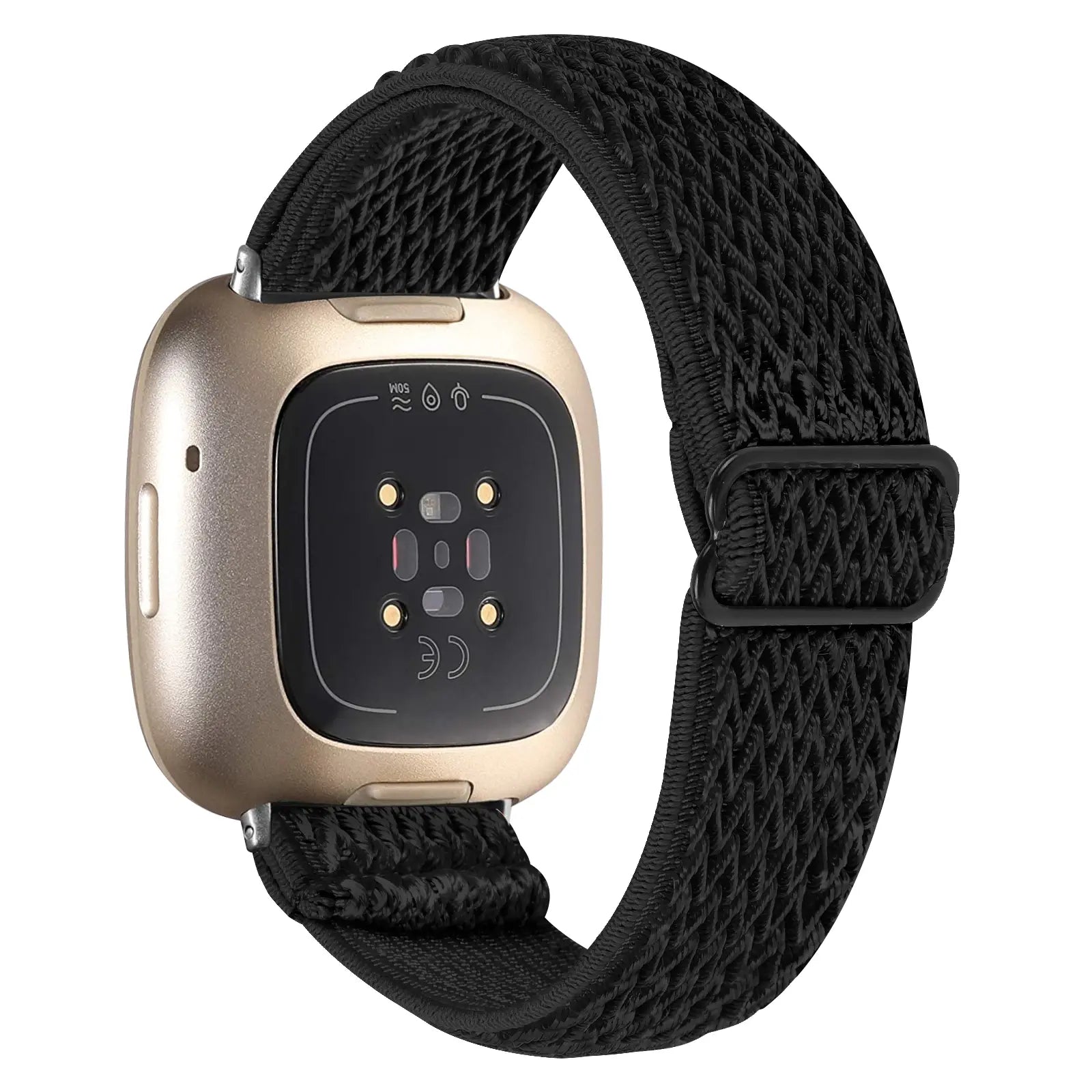 Fitbit Versa 4 Elastic Strap (Black)