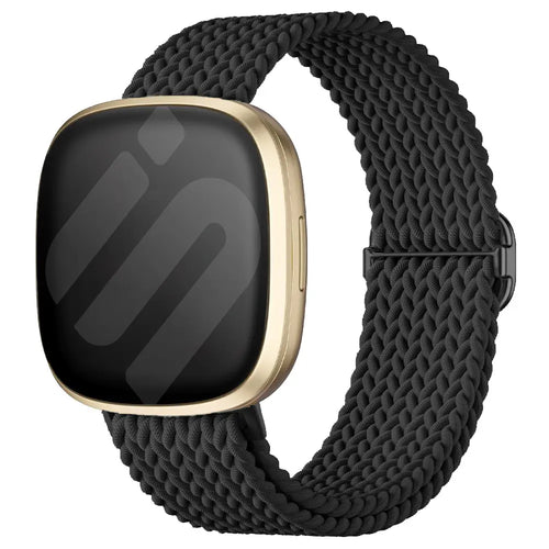 Fitbit Versa 3 Adjustable Woven Strap (Black)