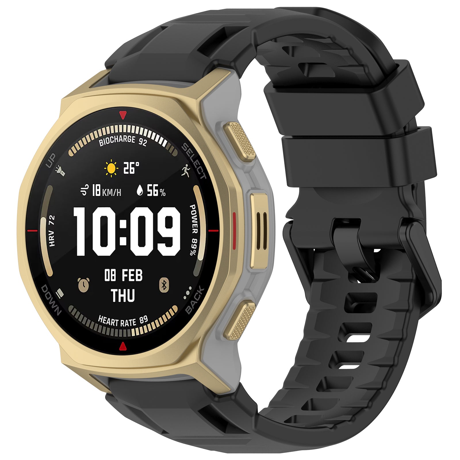 Correa silicona Amazfit T-Rex 3 Pro - 44mm (negro)