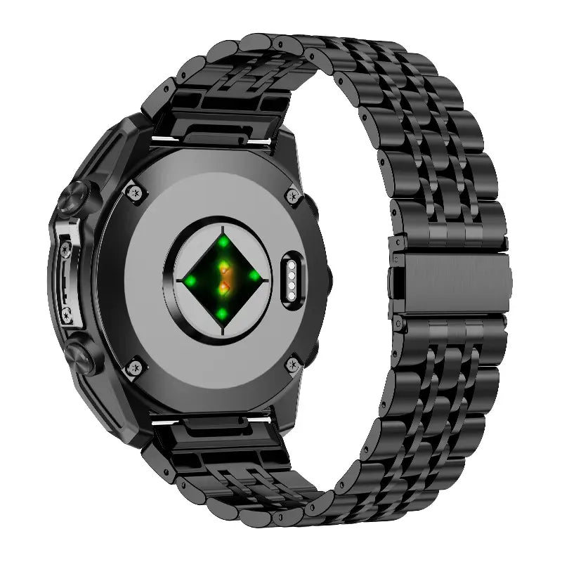 Correa acero '7 beads' premium Garmin Fenix 8 - 43mm (negro)