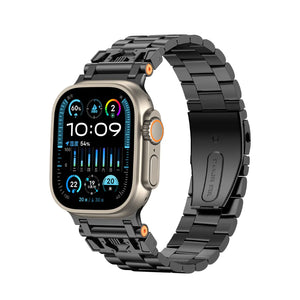 Apple Watch Mecha Steel Strap (Black)