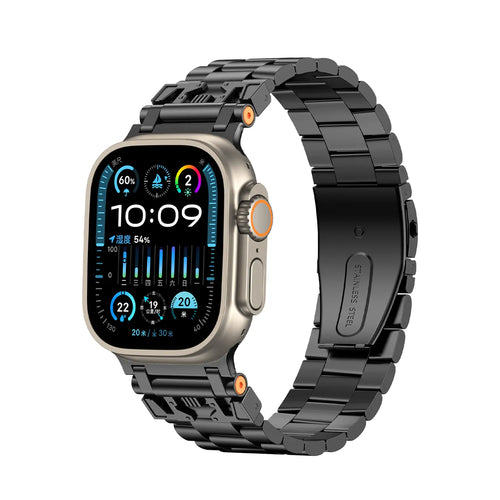 Apple Watch Mecha Steel Strap (Black)
