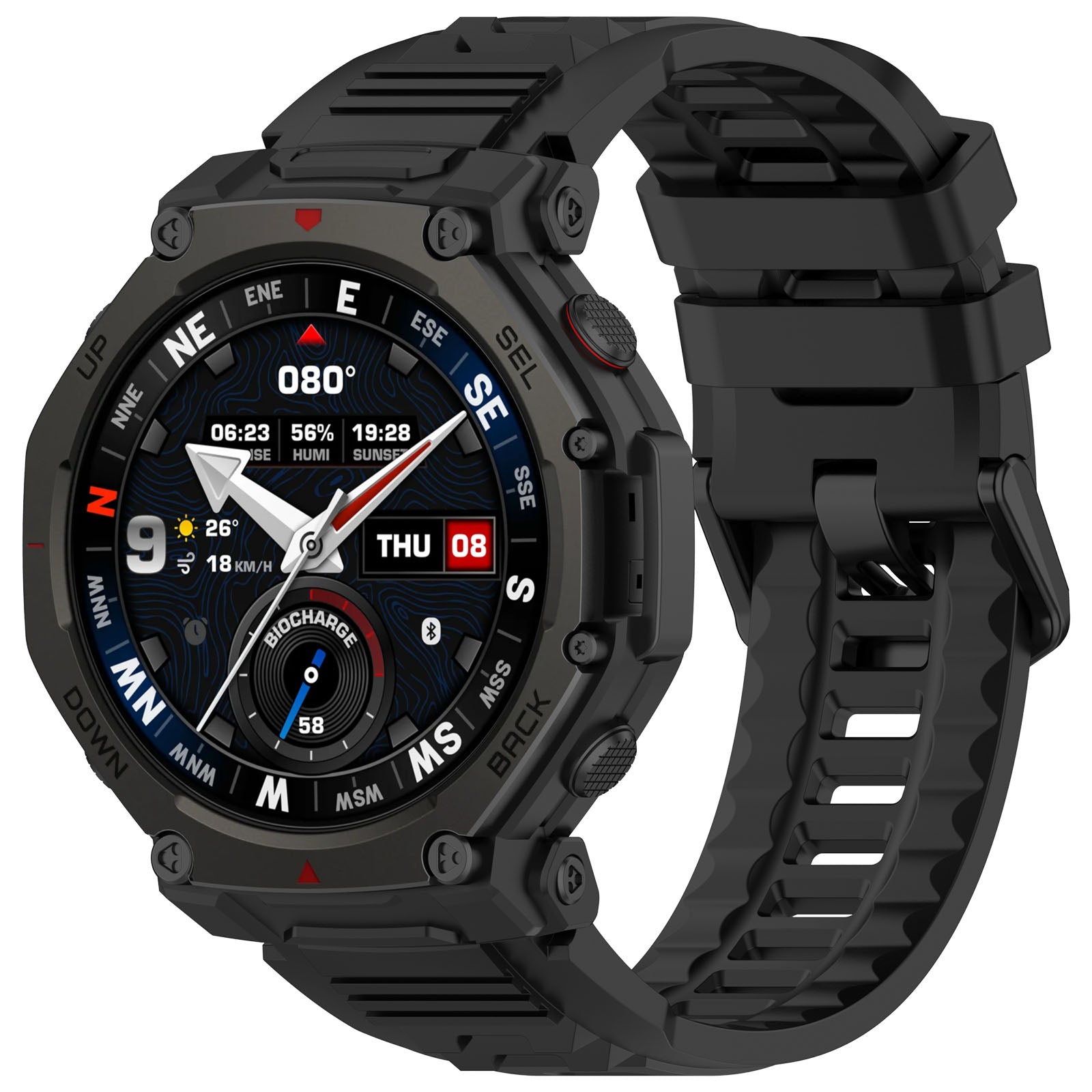 Correa silicona Amazfit T-Rex 3 Pro - 48mm (negro)