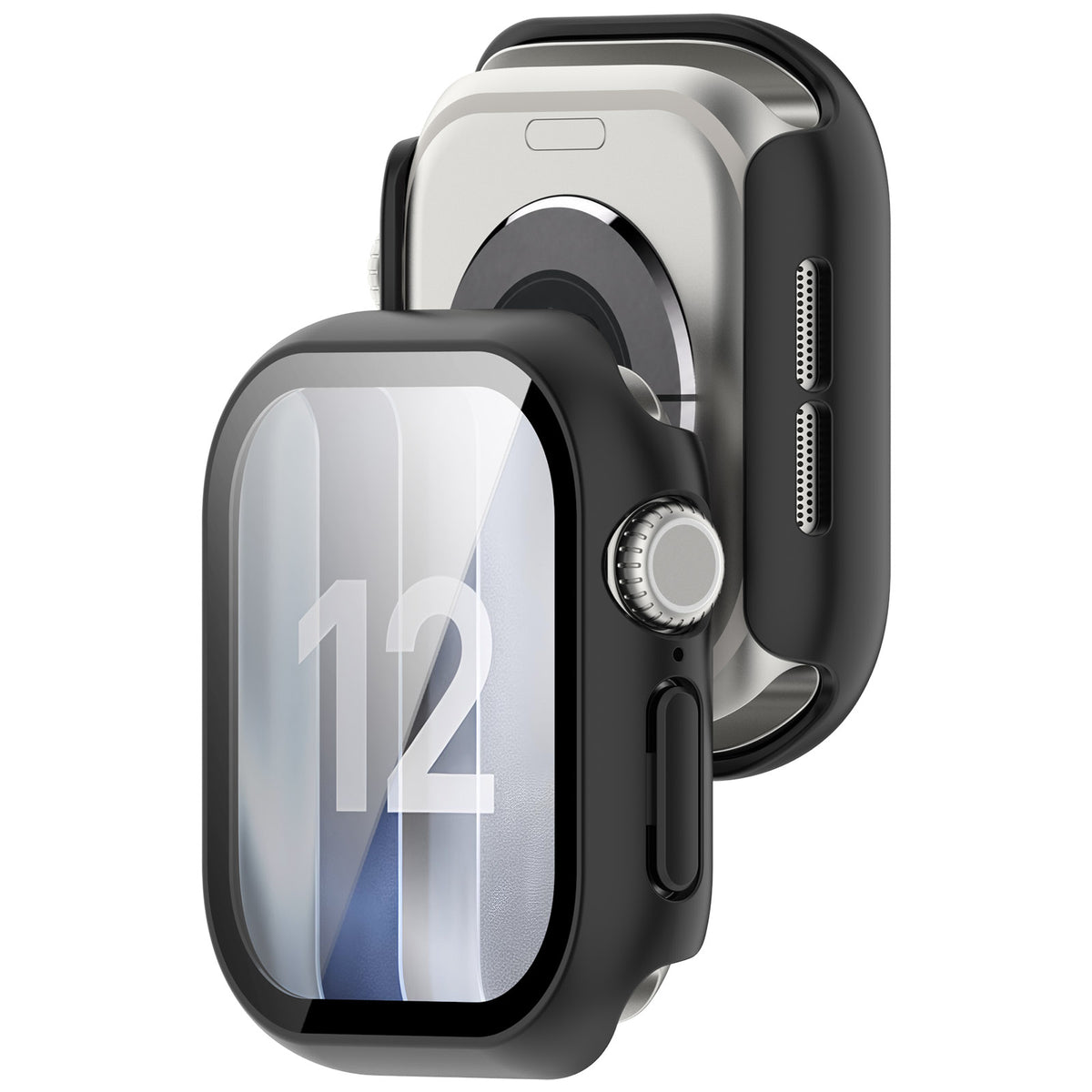 Funda rígida con cristal Apple Watch 12 - 42mm (negro)