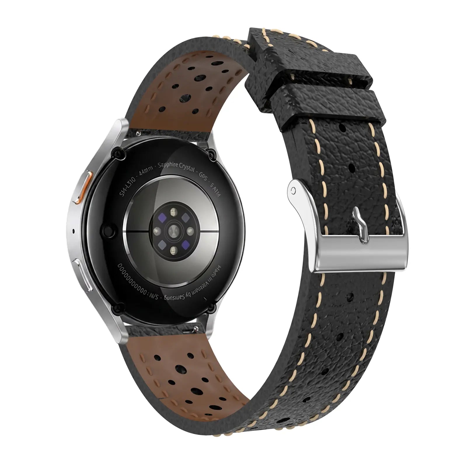 Correa cuero zephyr Huawei Watch 3 (Pro) (negro)