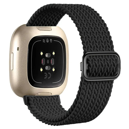 Fitbit Versa 3 Adjustable Woven Strap (Black)