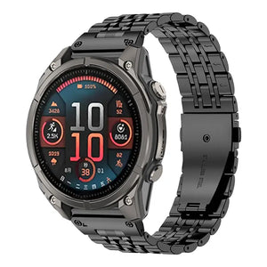 Correa acero '7 beads' premium Garmin Approach S60 (negro)