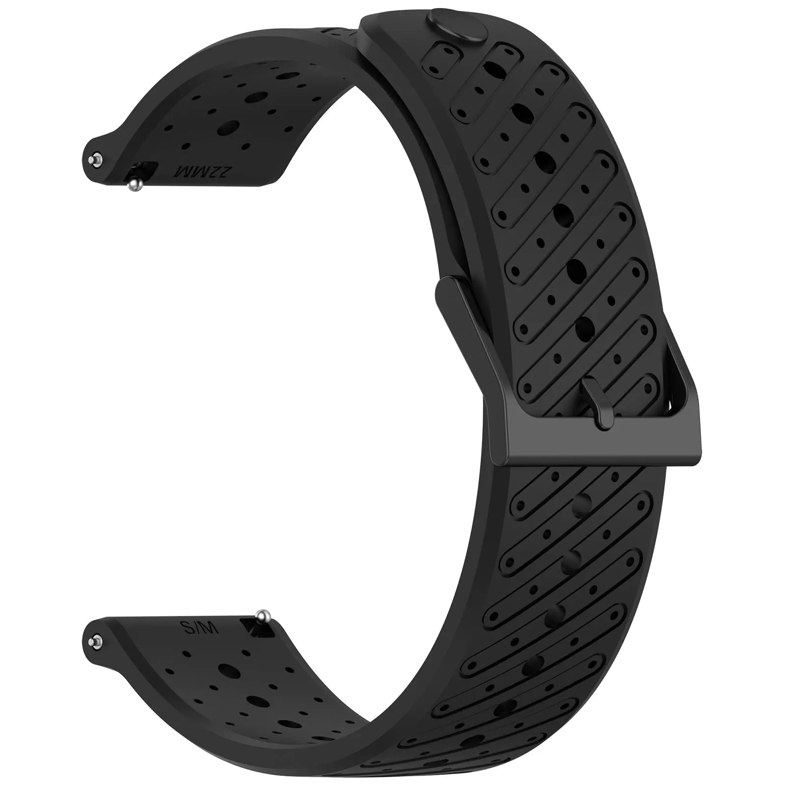 Gard Pro Health Smartwatch 3 - 48mm Striped Silicone Strap (Black)