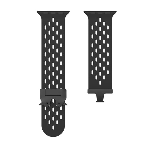 Apple Watch Silicone Air Strap with P-Buckle (Black)