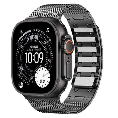 Apple Watch Solid Milanese Strap (Black)