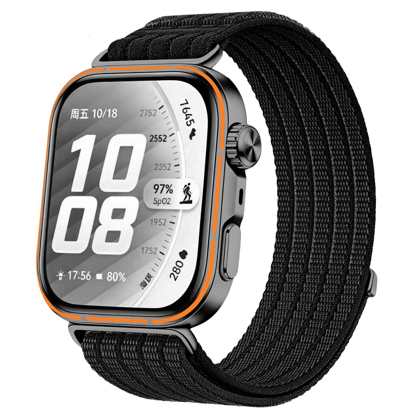 Huawei Watch Fit 4 Pro Ultra Thin Nylon Strap (Black)