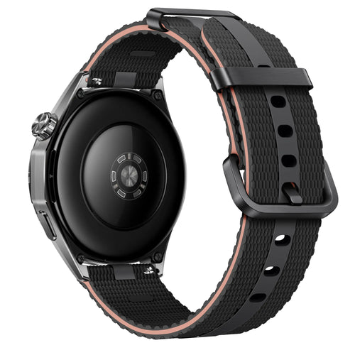 Huawei Watch GT 4 - 41mm Silicone Active Strap (Black/Light Pink)