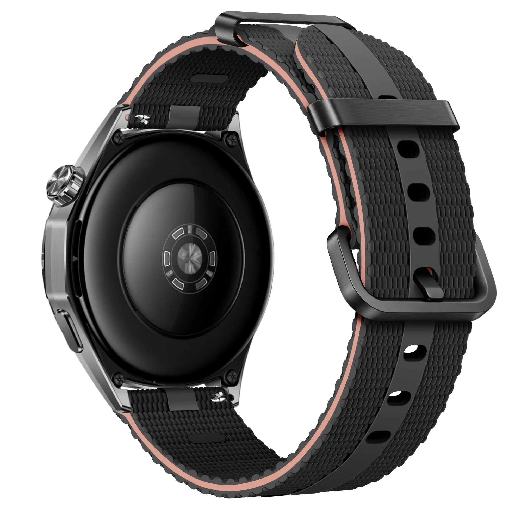 Huawei Watch GT 4 - 41mm Silicone Active Strap (Black/Light Pink)