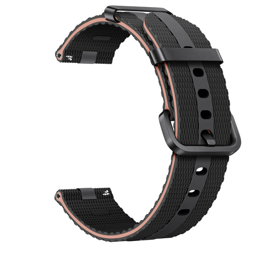 Huawei Watch GT 4 - 41mm Silicone Active Strap (Black/Light Pink)