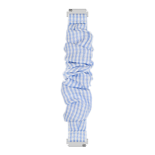 Samsung Galaxy Watch 4 Classic 46mm Scrunchie Strap (Blue Stripes)