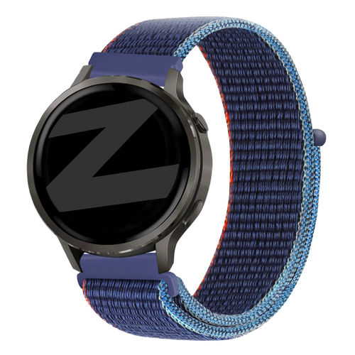 Bandz Garmin Venu 4 - 41mm Nylon Loop Strap (Dark Blue Mix)