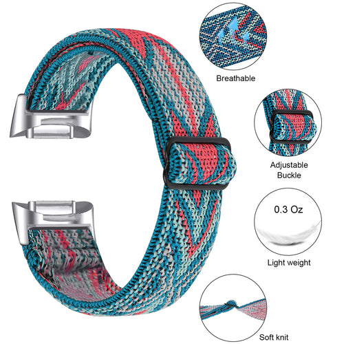 Nylon Elastic Strap, light blue mix
