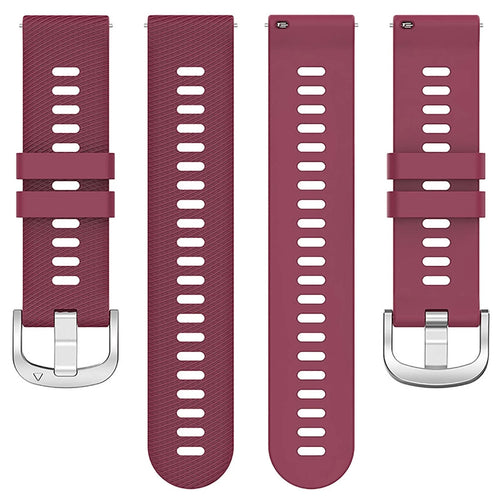Correa silicona Garmin Vivoactive 6 (rojo vino)