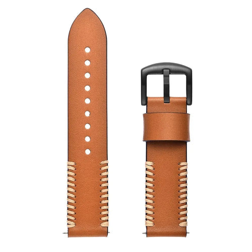 ICE Smart TKS Rectangular 1.41 Stitched Leather Strap (Brown)