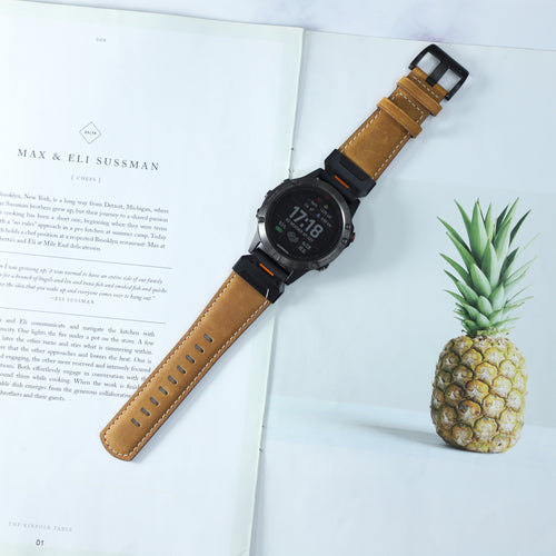 Garmin Descent MK1 Genuine Leather Strap (Brown)