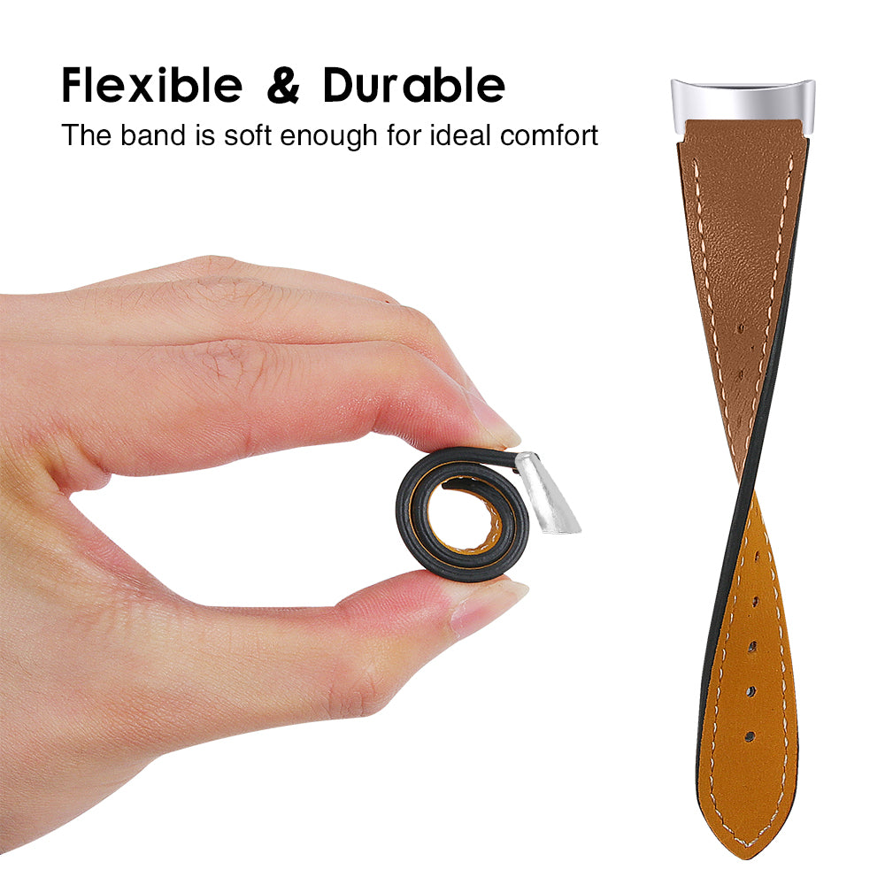 Correa cuero moderna Fitbit Charge 6 (marrón)