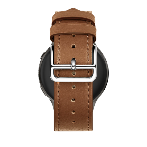 Bandz Garmin 18mm Leather Strap 'Deluxe' (Brown)