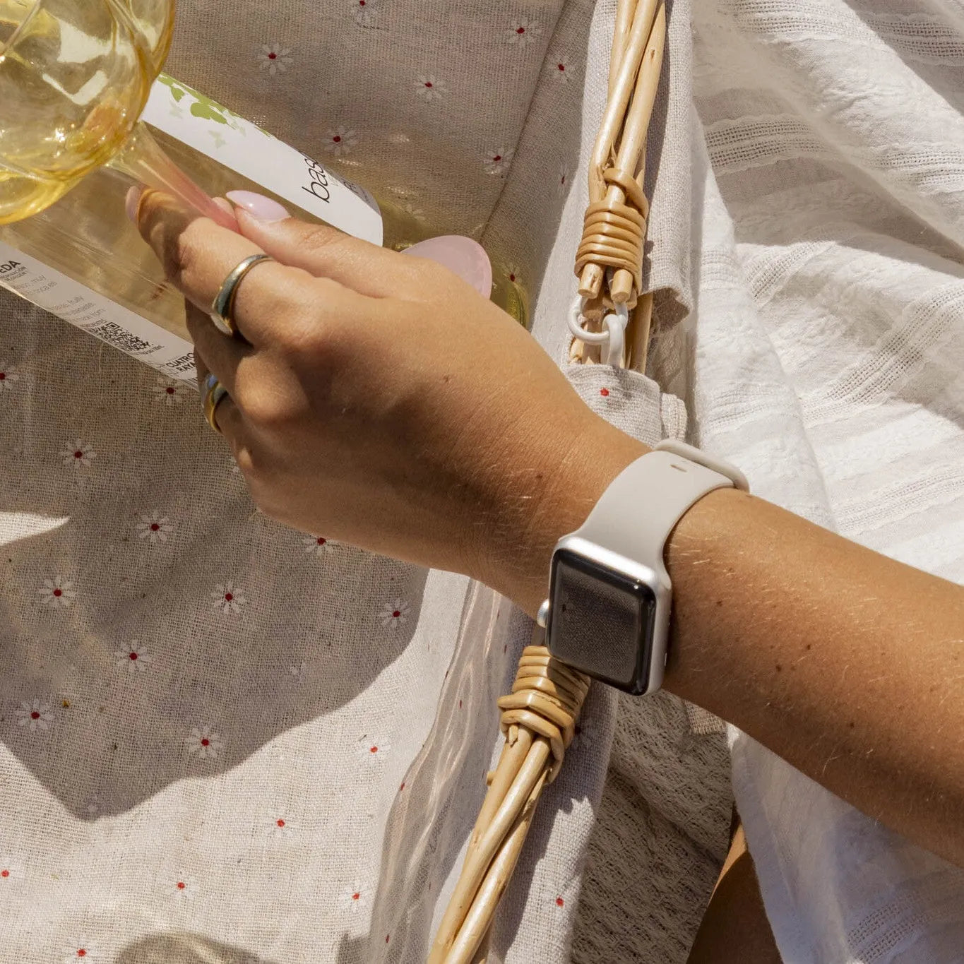 Correa silicona xoxo Wildhearts Apple Watch (blanco estrella)