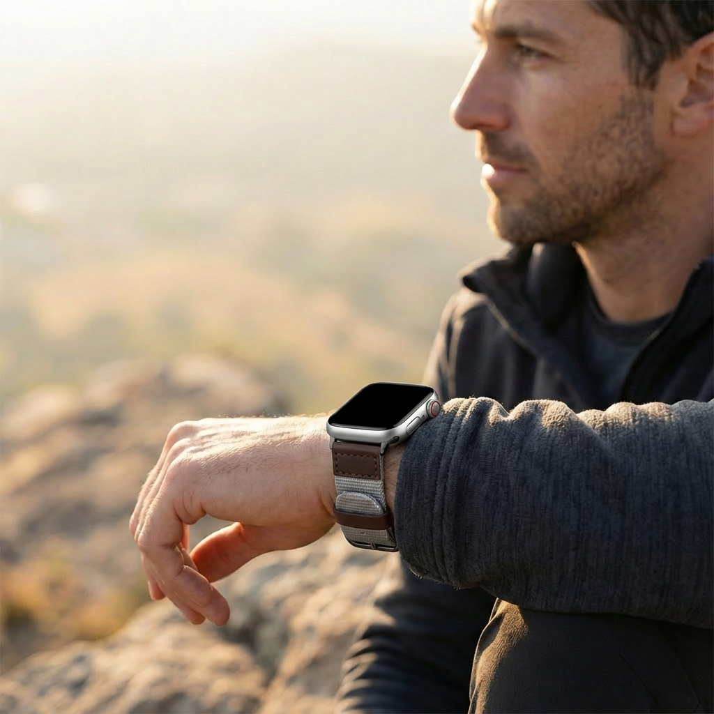 Correa lona Apple Watch (gris)