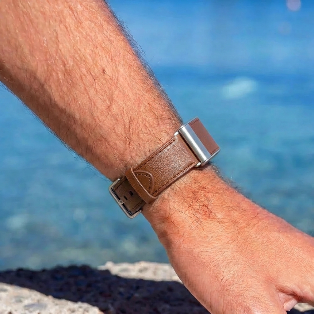 Whoop 5.0 Leather Strap (Brown)