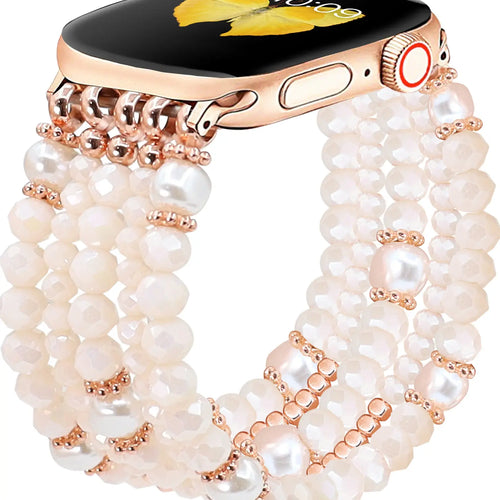 Apple Watch Beaded Crystal Strap (Pink)