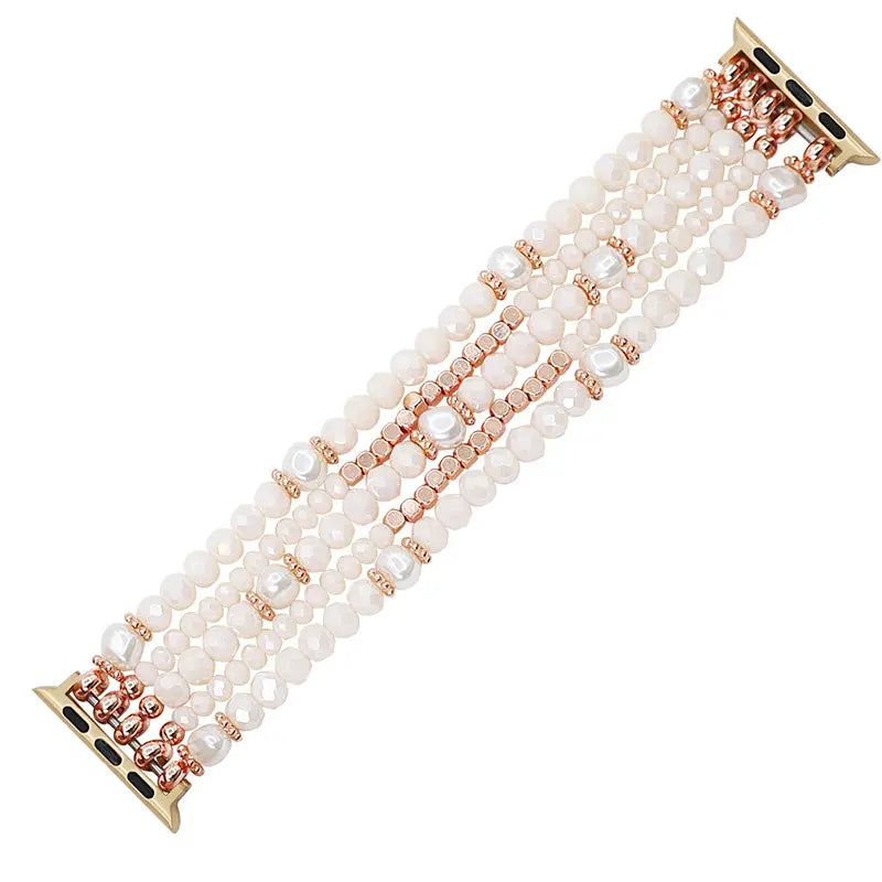 Apple Watch Beaded Crystal Strap (Pink)