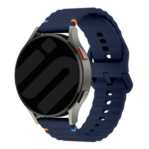 Samsung Galaxy Watch 46mm Wave Silicone Strap (Dark Blue)