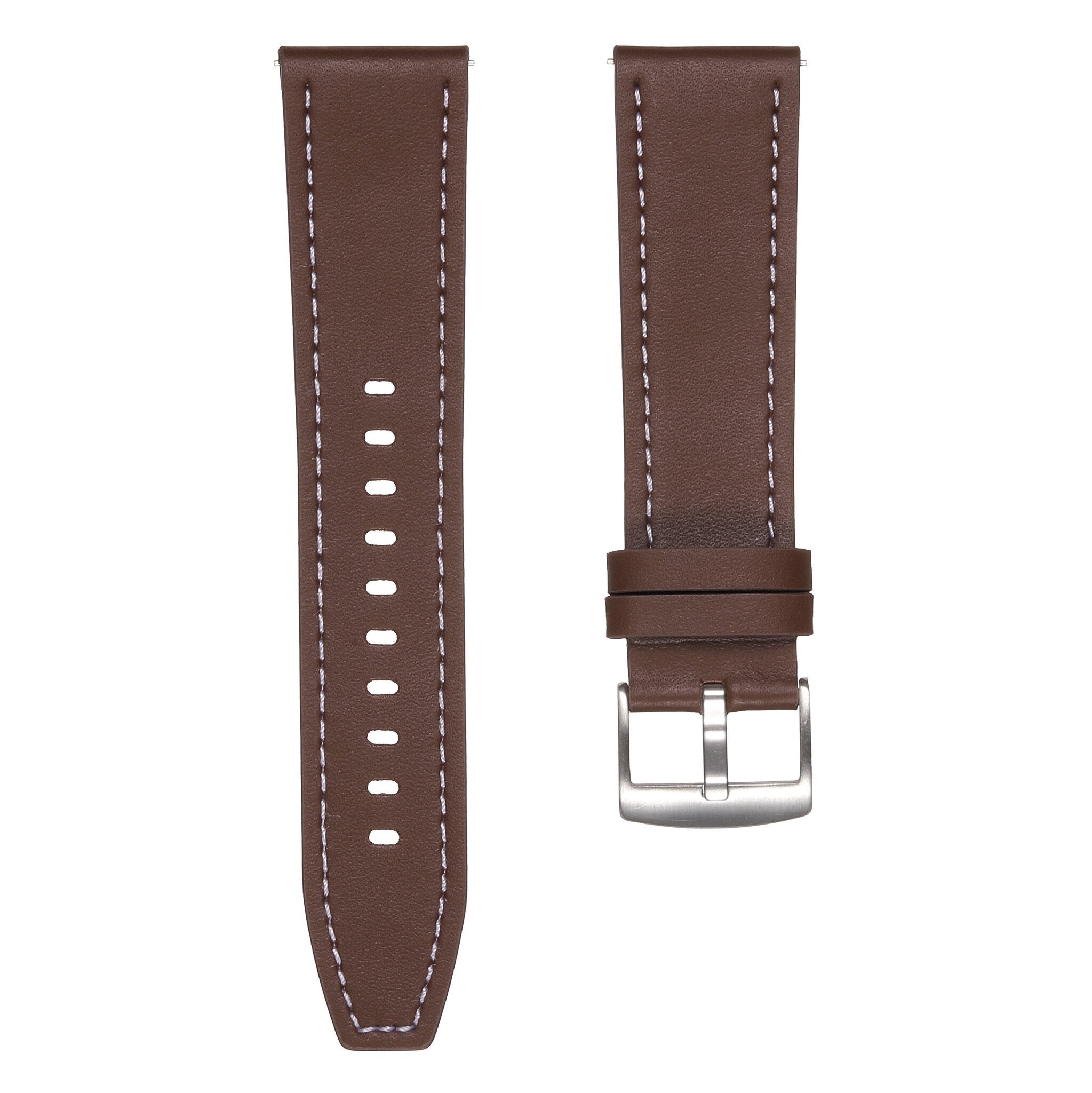 Amazfit GTR 4 'One Push' Leather Strap (Dark Brown)