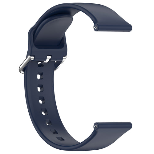 Universal 24mm Silicone Buckle Strap (Dark Blue)