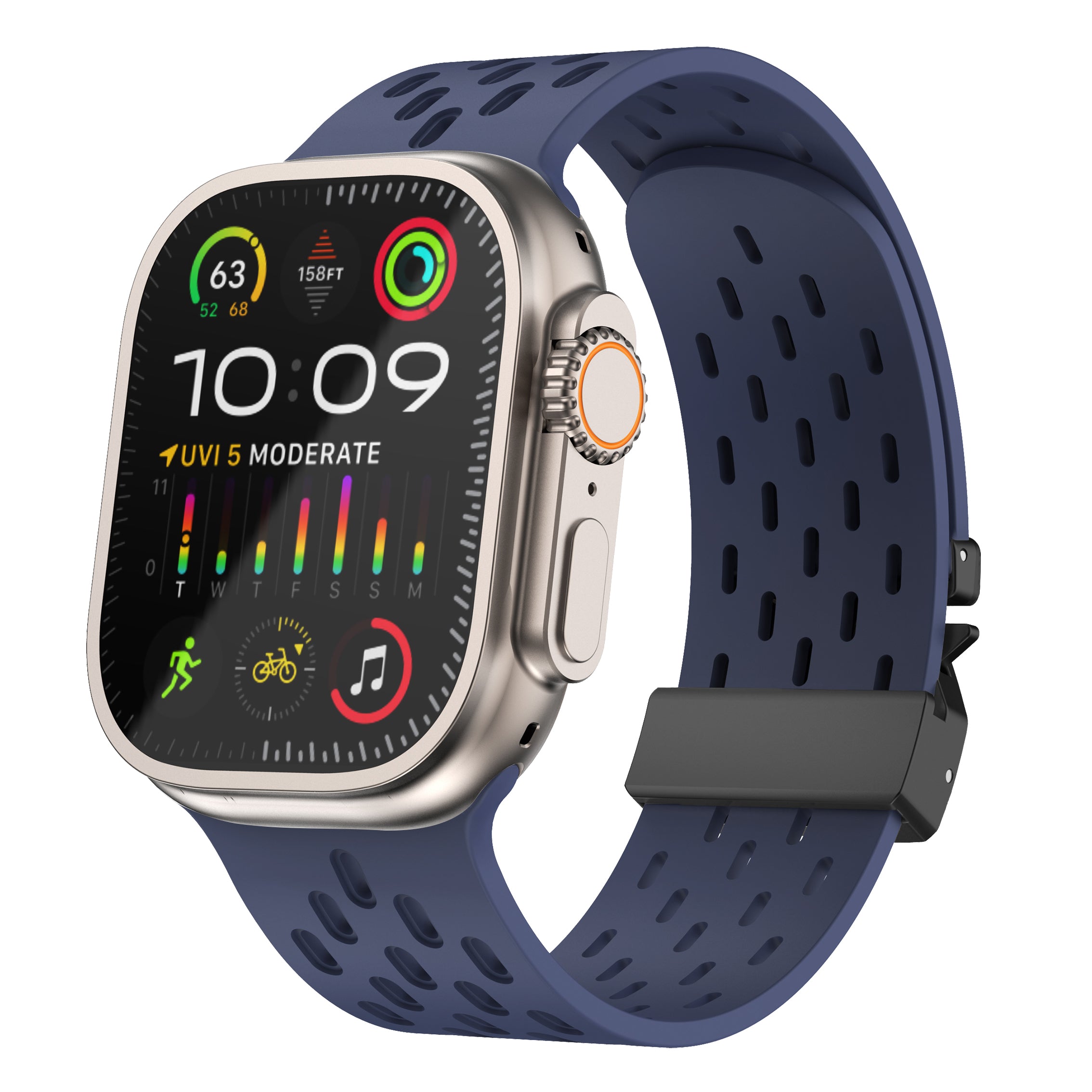 Correa silicona air con P-buckle Apple Watch (azul oscuro)